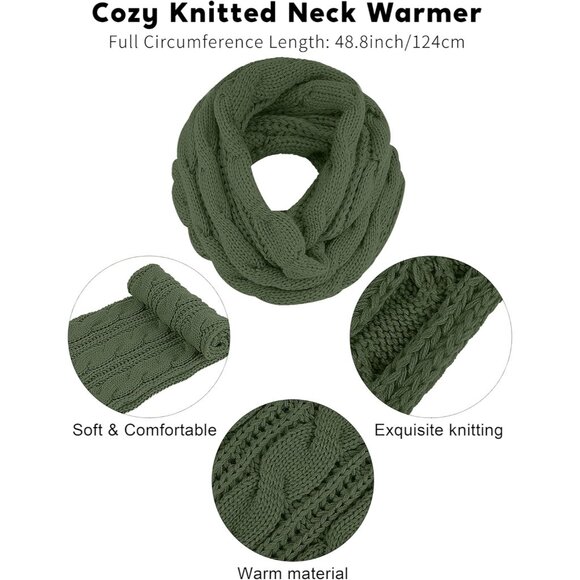 Winter Knit Set Beanie Scarf Gloves Warm Accessories for Men Women - Picture 4 of 6